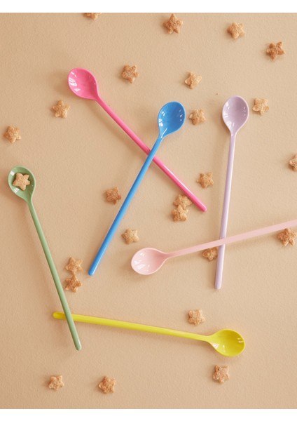 Melamin Latte Kaşığı - 6'lı Set