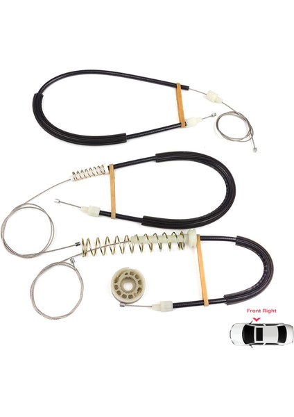 BMW 6 Serisi F06 Gran Coupe 2011-2018 51337268798 İçin Ön Sağ Kapı Cam Kriko Tamir Seti