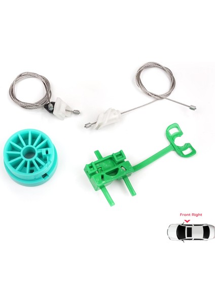 Fiat Punto MK2 188 188AX 1999-2005 3/5 Kapı 0046536311 İçin Ön Sağ Kapı Cam Kriko Tamir Seti