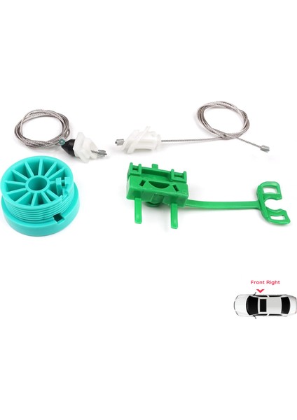 Fiat Punto MK2 188 188AX 1999-2005 3/5 Kapı 0046536311 İçin Ön Sağ Kapı Cam Kriko Tamir Seti