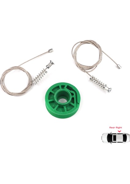 BWR5301 Audi A6 C5 4B 1997-2005 Allroad 4BH 4/5 Kapı 4B0839462 İçin Arka Sağ Cam Kriko Tamir Seti