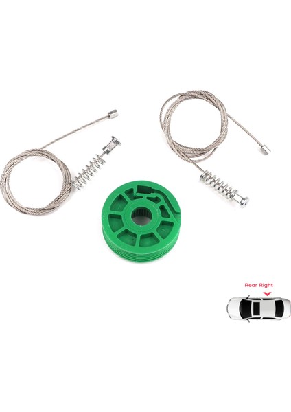 BWR5301 Audi A6 C5 4B 1997-2005 Allroad 4BH 4/5 Kapı 4B0839462 İçin Arka Sağ Cam Kriko Tamir Seti fiyatları