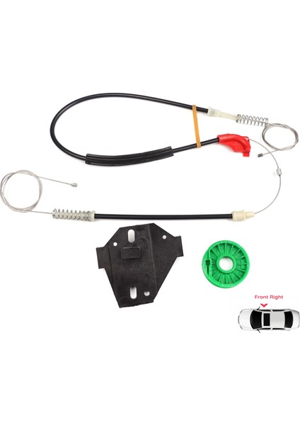 VW Transporter T4 Eurovan Caravelle 1990-2003 7D0959802 İçin Elektrikli Ön Sağ Cam Kriko Tamir Seti
