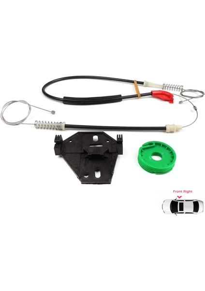 VW Transporter T4 Eurovan Caravelle 1990-2003 7D0959802 İçin Elektrikli Ön Sağ Cam Kriko Tamir Seti