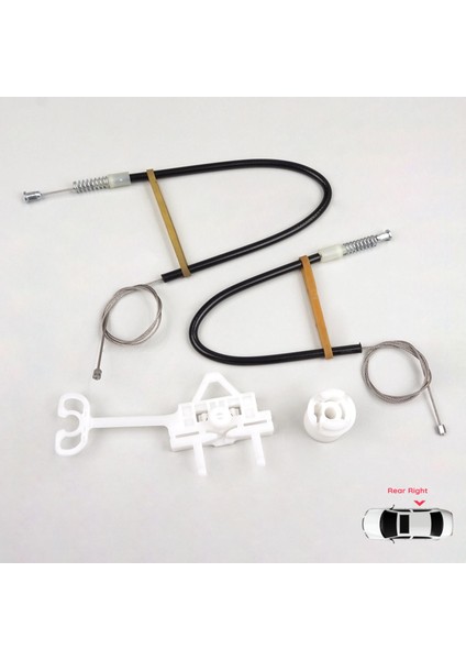 Fiat Linea 323 110 2007-2018 51789673 İçin Manuel Arka Sağ Kapı Cam Kriko Tamir Seti