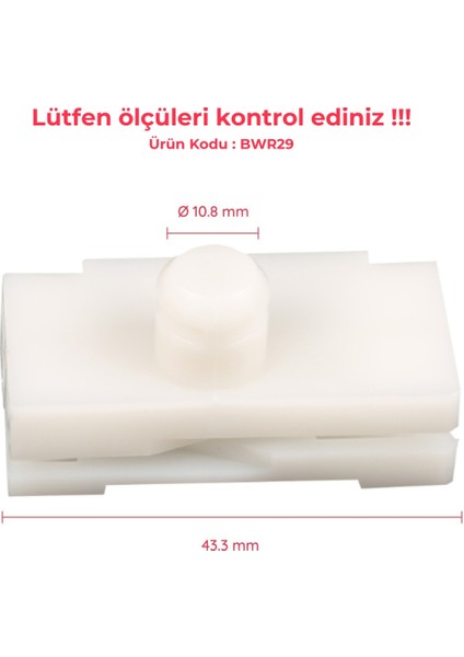 BWR29 Renault Megane MK1 X64 1996-2003 4/5 Kapı 7700834347 İçin Ön Sol Kapı Cam Kriko Tamir Klipsi modelleri