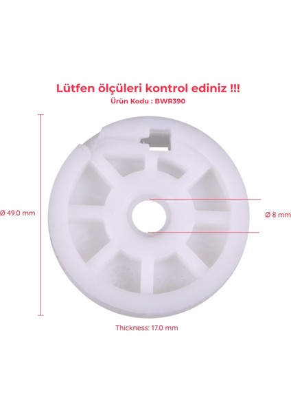 Esc Otomotiv EWR390 Fiat Linea için Ön veya Arka Sol Cam Kriko Makarası 51892561 modelleri