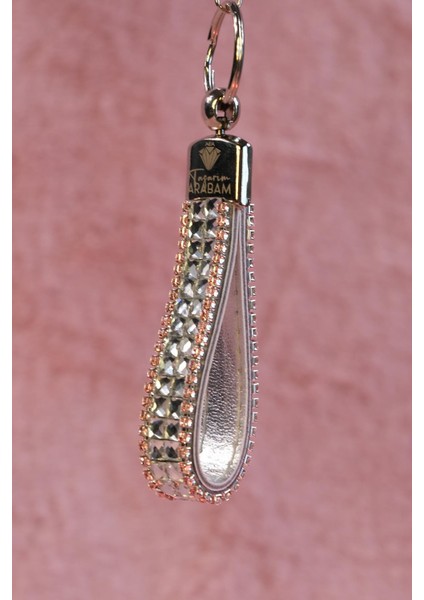 Gümüş Baget Pembe Logosuz Anahtarlık fiyatları