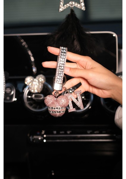 Pembe Panda Anahtarlık + Harf modelleri