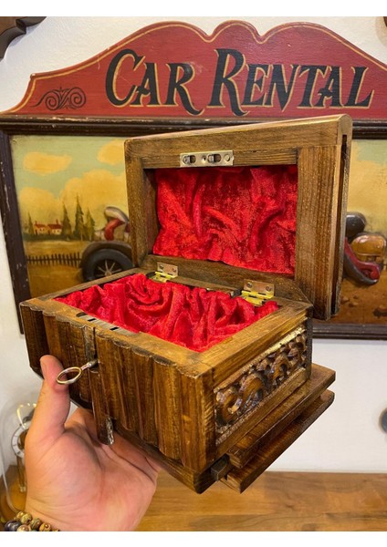 Ahşap Kilitli Bilmeceli Sandık fırsatları