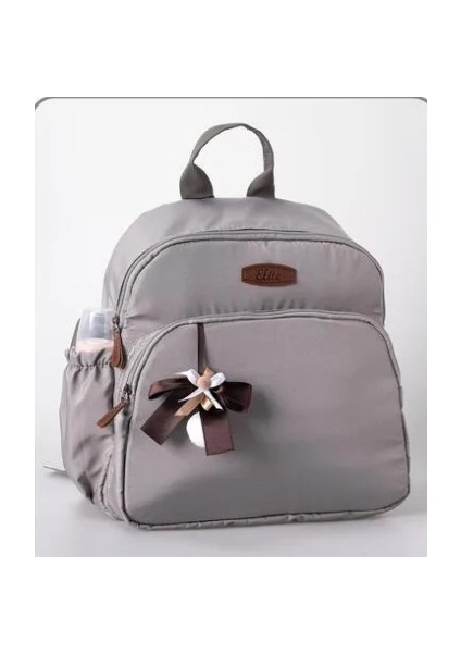 Melodi Gri Sırt Çantası Suya Dayanıklı 0-3 Yaş Bebek Bakım Çantası