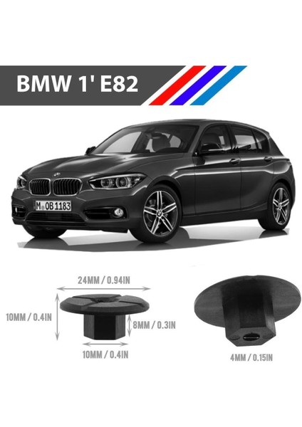 Bmw 1 E82 Tampon Davlumbaz Klipsi 51711958025 M1762-7 25 Adet fiyatları