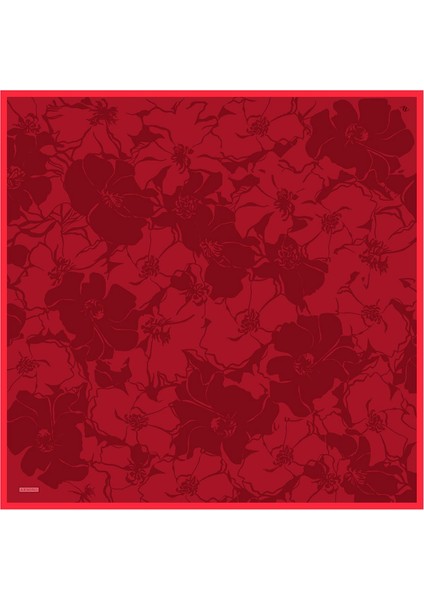 Armine Ipek Eşarp 2025 Yaz - 9344-38 Kırmızı Bordo Twill