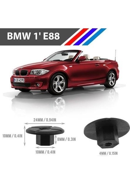 Bmw 1 E88 Tampon Davlumbaz Klipsi 51711958025 M1762-2 50 Adet fiyatları
