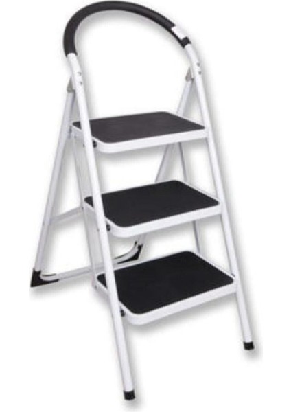 Lüx 3'lü Ev Tipi Merdiven Beyaz