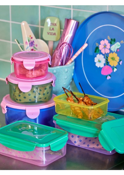 Plastik 3'lü Saklama Seti - Renkli