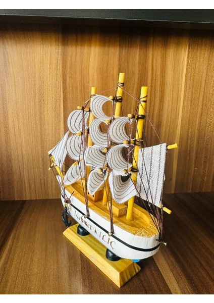 Yelkenli Ahşap Gemi Maketi El Yapımı Ahşap Yelkenli Maket Gemi Kişiye Özel Tasarım