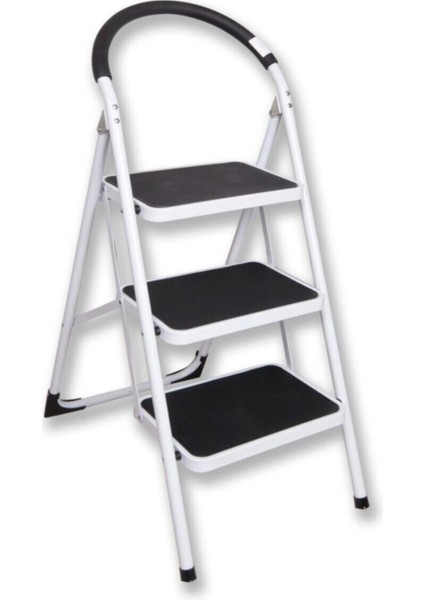 Lüx 3'lü Ev Tipi Merdiven Beyaz