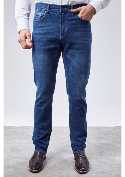 Cedy Denım Erkek Yüksel Bel Boru Paça Kot Pantolon Reguler Fit Jean C336