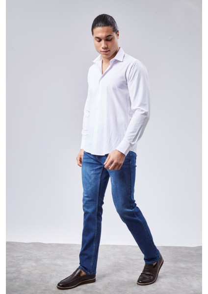 Cedy Denım Erkek Yüksel Bel Boru Paça Kot Pantolon Reguler Fit Jean C336