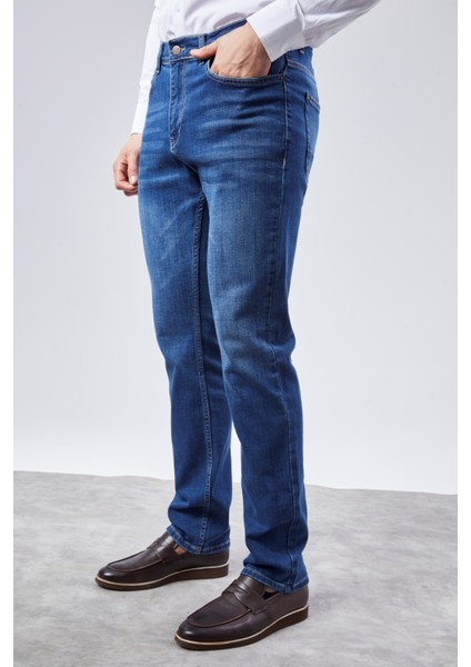 Cedy Denım Erkek Yüksel Bel Boru Paça Kot Pantolon Reguler Fit Jean C336