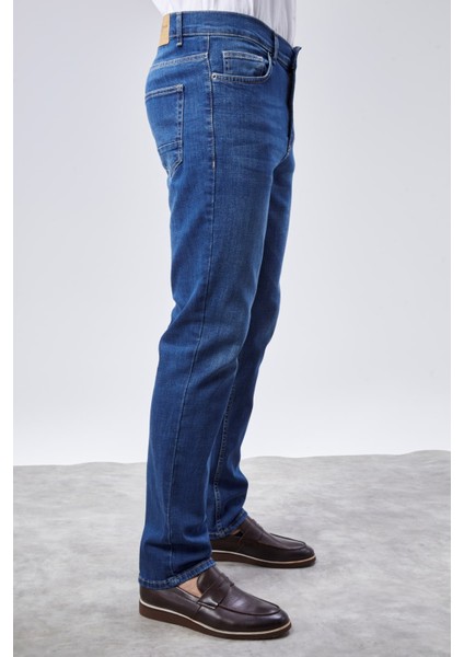Cedy Denım Erkek Yüksel Bel Boru Paça Kot Pantolon Reguler Fit Jean C336