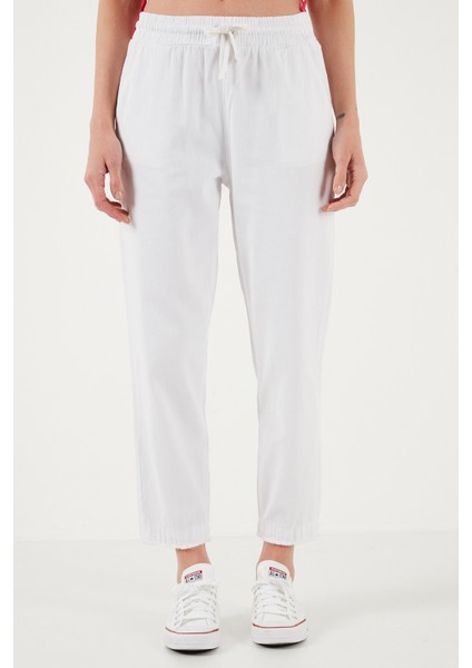 Pamuklu Normal Bel Regular Fit Düz Paça Pantolon Bayan Pantolon 668YP42282S4 fiyatları