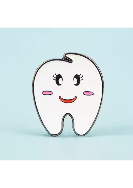 Eğlencili Diş Desenli Medikal Broş P0683