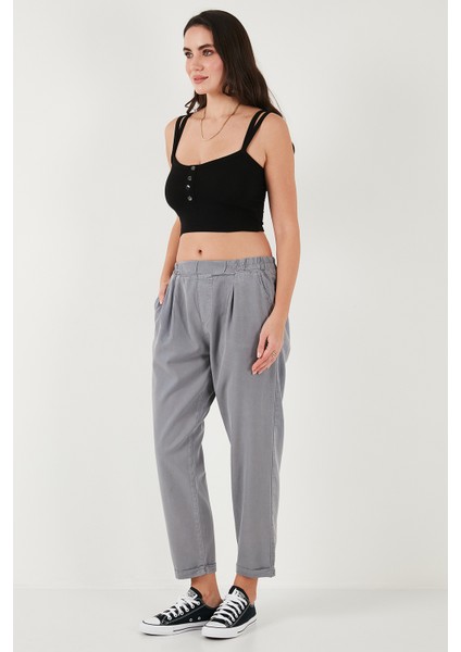 Slim Fit Normal Bel Boru Paça Pantolon Bayan Pantolon 668YP5372