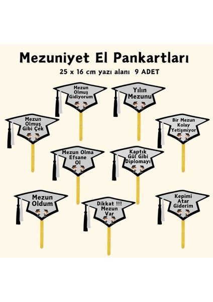 Mezuniyete Özel Yazılı El Pankartı 02