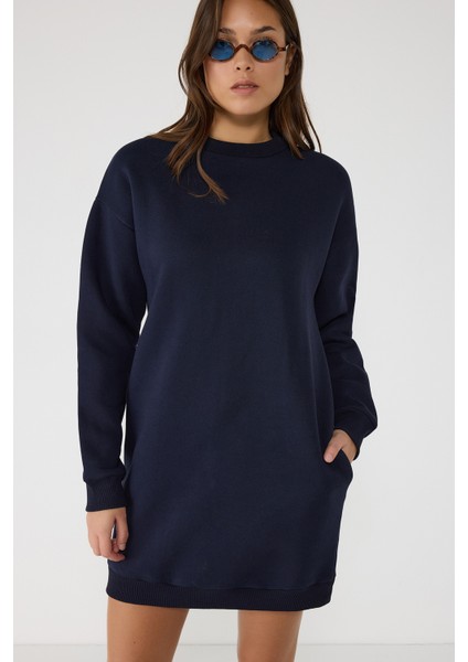 Pamuklu Sweatshirt Elbise Tunik