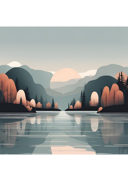 Minimalist Doğa ve Manzara Berrak Çerçevesiz Pvc Tablo fiyatları