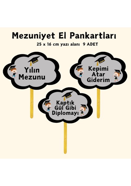 Mezuniyete Özel Yazılı El Pankartı 04 modelleri