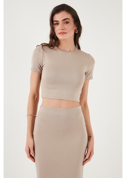 Slim Fit Yırtmaç Detaylı Uzun Etekli Crop Takım Bayan Takım 5866148 fırsatları