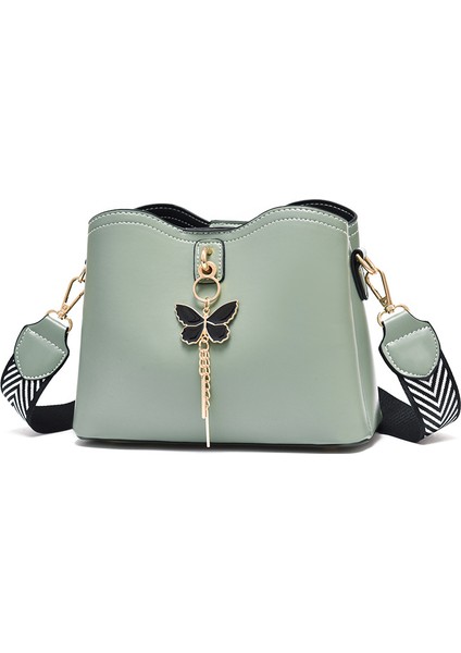 [shichen Women's Bag] 2024 New Bow Shell Bag Simple Large Capa Fast Color Crossbody Bag (Yurt Dışından)