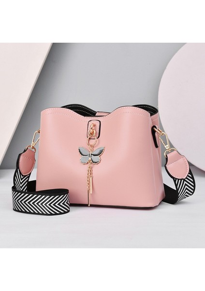 [shichen Women's Bag] 2024 New Bow Shell Bag Simple Large Capa Fast Color Crossbody Bag (Yurt Dışından)