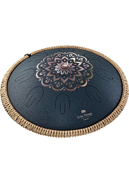 Sonic Energy OSTD2NBE Octave Steel Floral Design D Amara 16" Tongue Drum (Navy Blue)
