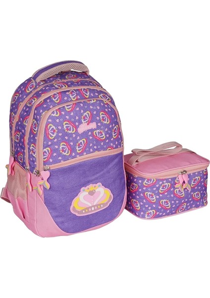 Pembe Kalpli Ilkokul Çantası Beslenme Çantalı 1350-14