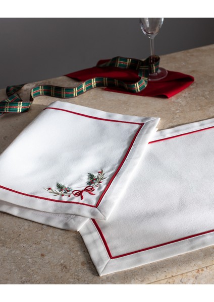 Boucle 2'li Amerikan Servis - Beyaz/kırmızı fiyatları