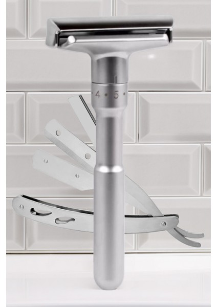Shave Q7 Ayarlanabilir Manuel Tıraş Makinesi + U3 Full Metal Ustura