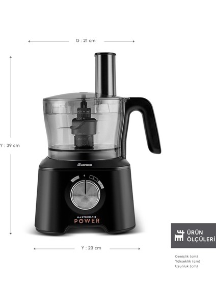 Mastermaid 10 In 1 Premium Mutfak Robotu Çift Katlı 4 Kanatlı Doğrayıcı Black 2000 W Güçlü Motor Performansı + Onerous Mutfak Tartısı fiyatları