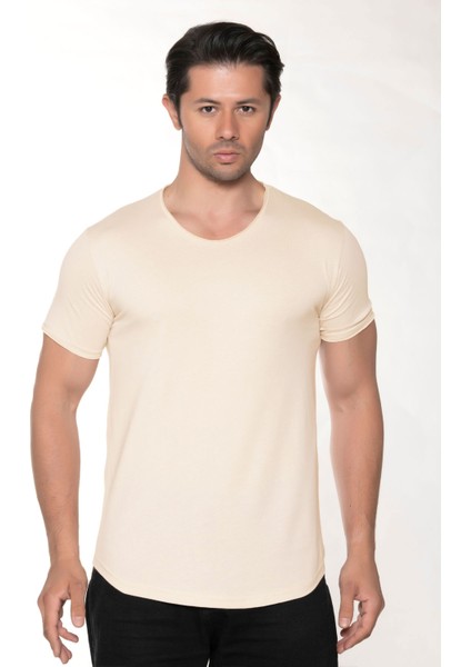 Erkek Pis Yaka %100 Pamuk Salaş T-Shirt