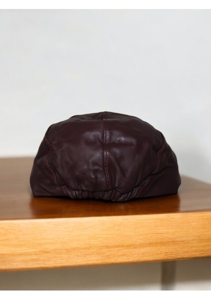 Hakiki Deri Kasket Şapka Erkek Bordo Rengi Hakikideribordokasket1 modelleri