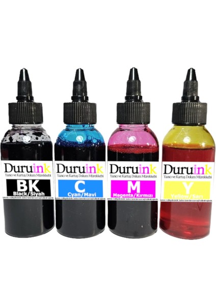 Duruink Canon Pixma G1410 GI-490 Uyumlu Muadil Mürekkep Seti 4X100ML