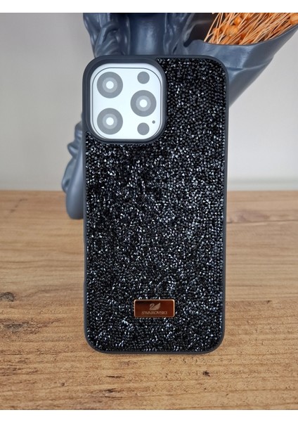 iPhone 16 Pro Uyumlu Işıltılı Taşlı Lüks İçi Kadife Kamera Çıkıntılı Swarovski Kılıf