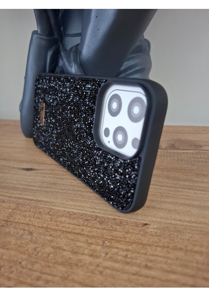 iPhone 16 Pro Uyumlu Işıltılı Taşlı Lüks İçi Kadife Kamera Çıkıntılı Swarovski Kılıf fırsatları