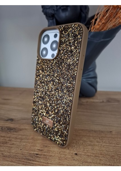 iPhone 16 Pro Uyumlu Işıltılı Taşlı Lüks İçi Kadife Kamera Çıkıntılı Swarovski Kılıf modelleri