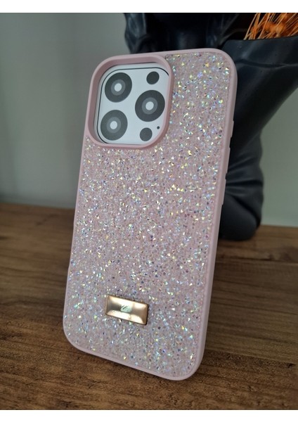 iPhone 16 Pro Uyumlu Işıltılı Taşlı Lüks İçi Kadife Kamera Çıkıntılı Swarovski Kılıf modelleri