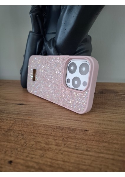 iPhone 16 Pro Uyumlu Işıltılı Taşlı Lüks İçi Kadife Kamera Çıkıntılı Swarovski Kılıf fırsatları