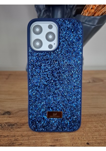 iPhone 16 Pro Uyumlu Işıltılı Taşlı Lüks İçi Kadife Kamera Çıkıntılı Swarovski Kılıf
